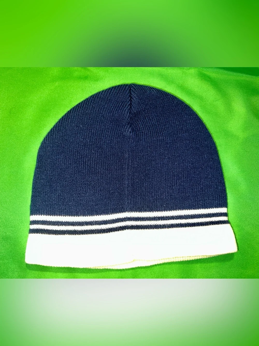 Kids Navy and White Knit Beanie “RENEGADES”